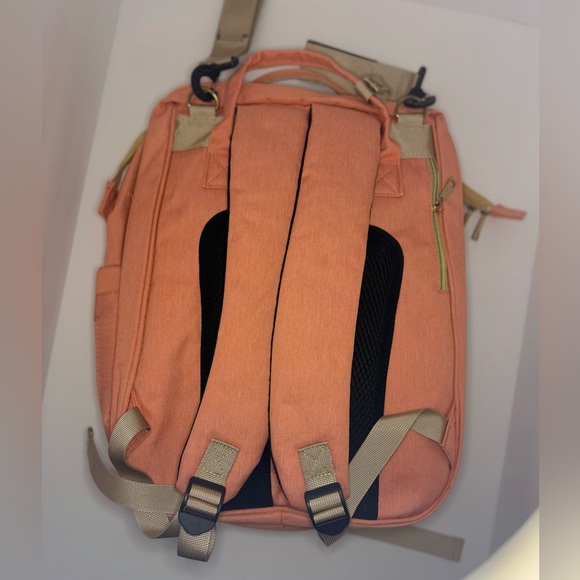 Pink Diaper Bag Backpack USB Charging w/ Changing Pad Baby Travel Bag NWOT - Picture 7 of 13